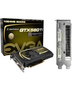 EVGA GeForce GTX 560 Ti Superclocked 1024 MB GDDR5 PCI Express 2.0 2DVI/Mini-HDMI Graphics Card, 01G-P3-1563-KR